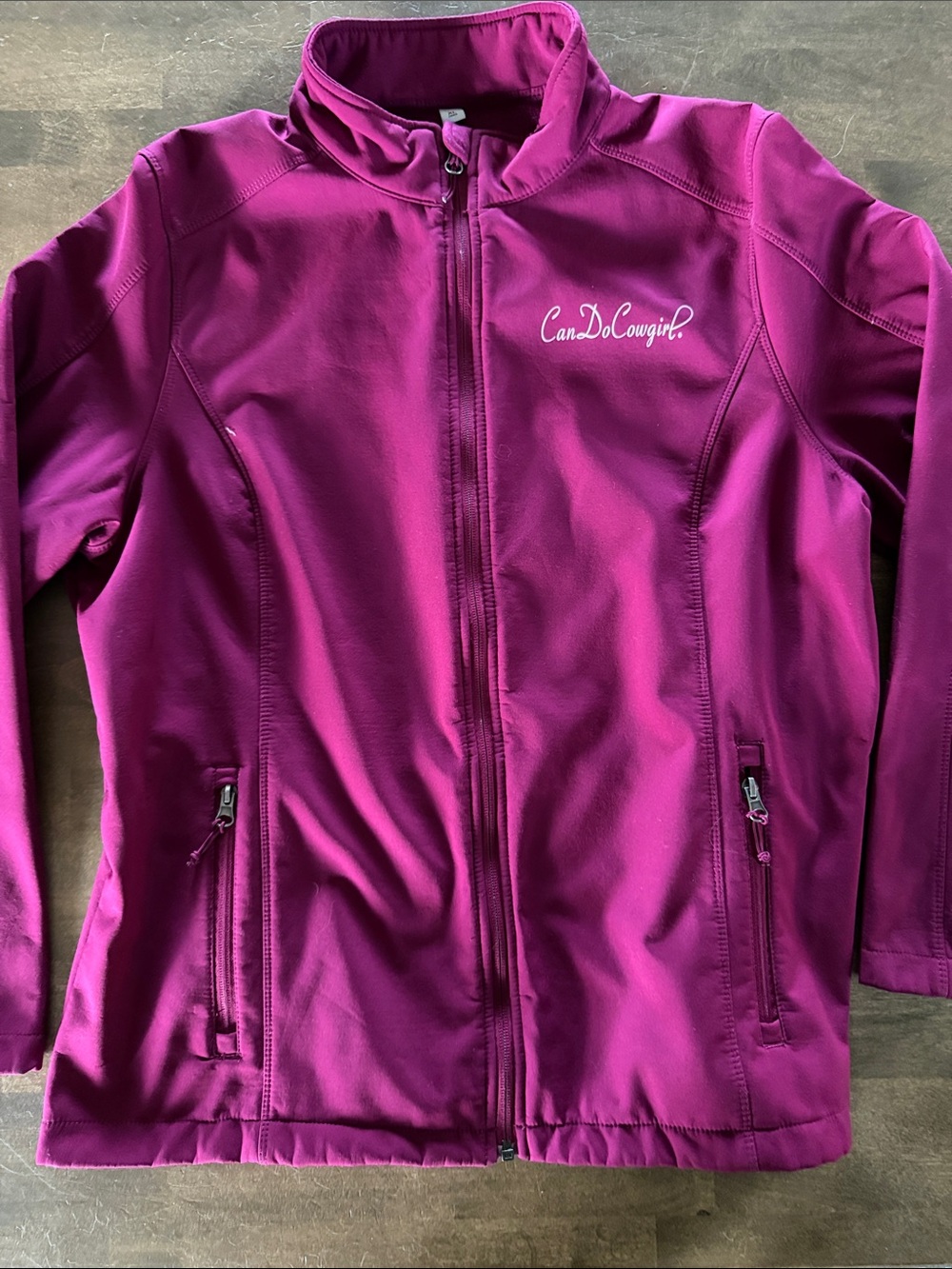 Can Do Cowgirl Girls' Magenta Softshell Jacket